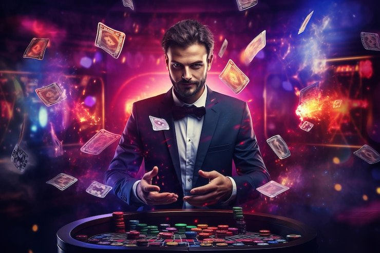 tunas4d login BandarQ table interface showing banker seat and player positions